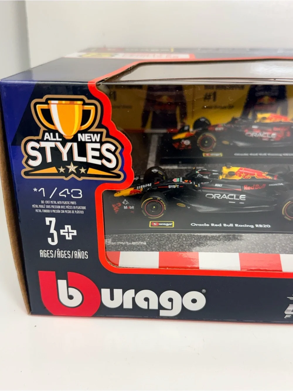 Oracle Red Bull RB20 Die-Cast Toy Car - Black & Red
